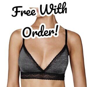 FREE Heidi by Heidi Klum Marl With Lace Soft Cup Bra Natural Lift Black Gray Med